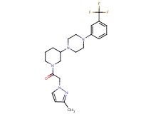 1-{1-[(3-methyl-1H-pyrazol-1-yl)acetyl]-3-piperidinyl}-4-[3-(trifluoromethyl)phenyl]piperazine