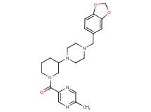 2-({3-[4-(1,3-benzodioxol-5-ylmethyl)-1-piperazinyl]-1-piperidinyl}carbonyl)-5-methylpyrazine