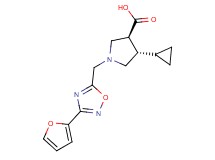 (3S*,4S*)-4-cyclopropyl-1-{[3-(2-furyl)-1,2,4-oxadiazol-5-yl]methyl}pyrrolidine-3-carboxylic acid