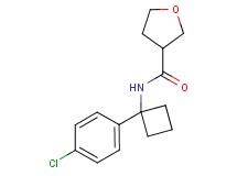N-[1-(4-chlorophenyl)cyclobutyl]tetrahydrofuran-3-carboxamide