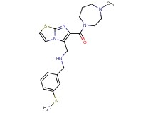 ({6-[(4-methyl-1,4-diazepan-1-yl)carbonyl]imidazo[2,1-b][1,3]thiazol-5-yl}methyl)[3-(methylthio)benzyl]amine