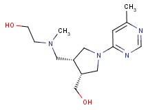 2-[{[(3R*,4R*)-4-(hydroxymethyl)-1-(6-methylpyrimidin-4-yl)pyrrolidin-3-yl]methyl}(methyl)amino]ethanol