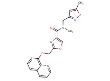 N-methyl-N-[(5-methylisoxazol-3-yl)methyl]-2-[(quinolin-8-yloxy)methyl]-1,3-oxazole-4-carboxamide