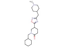 1-(cyclohexylmethyl)-5-{3-[(1-methyl-4-piperidinyl)methyl]-1,2,4-oxadiazol-5-yl}-2-piperidinone