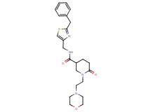 N-[(2-benzyl-1,3-thiazol-4-yl)methyl]-1-[2-(4-morpholinyl)ethyl]-6-oxo-3-piperidinecarboxamide