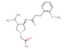 (rel-(3S,4R)-3-isopropyl-4-{[3-(2-methoxyphenyl)propanoyl]amino}-1-pyrrolidinyl)acetic acid hydrochloride