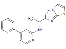 N-(1-imidazo[2,1-b][1,3]thiazol-6-ylethyl)-4-(2-pyridinyl)-2-pyrimidinamine