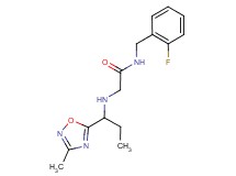 N-(2-fluorobenzyl)-2-{[1-(3-methyl-1,2,4-oxadiazol-5-yl)propyl]amino}acetamide