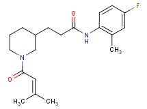 N-(4-fluoro-2-methylphenyl)-3-[1-(3-methyl-2-butenoyl)-3-piperidinyl]propanamide
