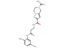 5-acetyl-N-{3-[(2,5-dimethylphenyl)amino]-3-oxopropyl}-4,5,6,7-tetrahydropyrazolo[1,5-a]pyrazine-2-carboxamide