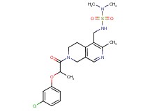 N'-({7-[2-(3-chlorophenoxy)propanoyl]-3-methyl-5,6,7,8-tetrahydro-2,7-naphthyridin-4-yl}methyl)-N,N-dimethylsulfamide