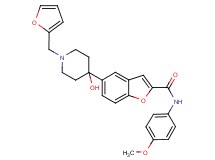 5-[1-(2-furylmethyl)-4-hydroxy-4-piperidinyl]-N-(4-methoxyphenyl)-1-benzofuran-2-carboxamide