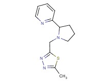 2-{1-[(5-methyl-1,3,4-thiadiazol-2-yl)methyl]-2-pyrrolidinyl}pyridine