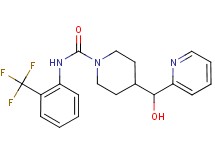 4-[hydroxy(pyridin-2-yl)methyl]-N-[2-(trifluoromethyl)phenyl]piperidine-1-carboxamide