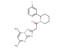 2-{2-[2-(3-fluorophenyl)piperidin-1-yl]-2-oxoethyl}-5,7-dimethyl[1,2,4]triazolo[1,5-a]pyrimidine