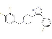 1-(3,4-difluorobenzyl)-4-[4-(3-fluorophenyl)-1H-pyrazol-5-yl]piperidine