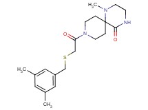 9-{[(3,5-dimethylbenzyl)thio]acetyl}-1-methyl-1,4,9-triazaspiro[5.5]undecan-5-one