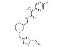 1-(4-chlorophenyl)-N-({1-[(1-ethyl-1H-pyrazol-4-yl)methyl]-3-piperidinyl}methyl)cyclopropanecarboxamide