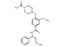 4-[(1-acetyl-4-piperidinyl)oxy]-3-methoxy-N-(1-phenylbutyl)benzamide
