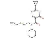N-cyclohexyl-2-cyclopropyl-N-[2-(ethylthio)ethyl]-6-oxo-1,6-dihydropyrimidine-5-carboxamide