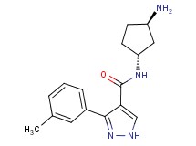 N-[rel-(1R,3R)-3-aminocyclopentyl]-3-(3-methylphenyl)-1H-pyrazole-4-carboxamide hydrochloride
