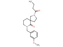 2-butyryl-7-(3-methoxybenzyl)-2,7-diazaspiro[4.5]decan-6-one