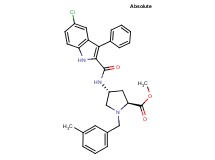 methyl (4R)-4-{[(5-chloro-3-phenyl-1H-indol-2-yl)carbonyl]amino}-1-(3-methylbenzyl)-L-prolinate
