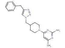 4-{4-[(4-benzyl-1H-1,2,3-triazol-1-yl)methyl]piperidin-1-yl}-6-methylpyrimidin-2-amine