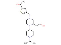 1-(4-{[3-(2-hydroxyethyl)-4-(1-isopropyl-4-piperidinyl)-1-piperazinyl]methyl}-2-thienyl)ethanone