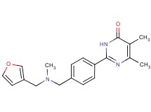 2-(4-{[(3-furylmethyl)(methyl)amino]methyl}phenyl)-5,6-dimethylpyrimidin-4(3H)-one