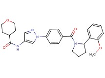 N-[1-(4-{[2-(2-methoxyphenyl)-1-pyrrolidinyl]carbonyl}phenyl)-1H-pyrazol-4-yl]tetrahydro-2H-pyran-4-carboxamide