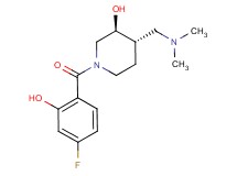 (3S*,4S*)-4-[(dimethylamino)methyl]-1-(4-fluoro-2-hydroxybenzoyl)piperidin-3-ol