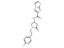 N-{1-[2-(4-fluorophenyl)ethyl]-5-oxopyrrolidin-3-yl}imidazo[2,1-b][1,3]thiazole-6-carboxamide