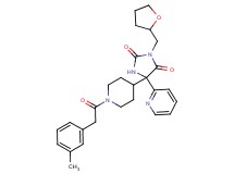 5-{1-[(3-methylphenyl)acetyl]-4-piperidinyl}-5-(2-pyridinyl)-3-(tetrahydro-2-furanylmethyl)-2,4-imidazolidinedione