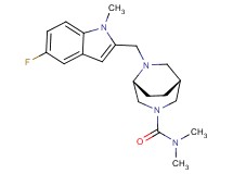 (1R*,5R*)-6-[(5-fluoro-1-methyl-1H-indol-2-yl)methyl]-N,N-dimethyl-3,6-diazabicyclo[3.2.2]nonane-3-carboxamide