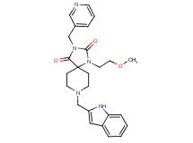 8-(1H-indol-2-ylmethyl)-1-(2-methoxyethyl)-3-(3-pyridinylmethyl)-1,3,8-triazaspiro[4.5]decane-2,4-dione