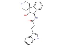 N-[(2R*,3R*)-2-hydroxy-2,3-dihydrospiro[indene-1,4'-piperidin]-3-yl]-3-(1H-indol-3-yl)propanamide