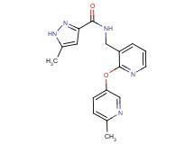 5-methyl-N-({2-[(6-methyl-3-pyridinyl)oxy]-3-pyridinyl}methyl)-1H-pyrazole-3-carboxamide