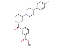 methyl 3-({3-[4-(4-fluorophenyl)-1-piperazinyl]-1-piperidinyl}carbonyl)benzoate