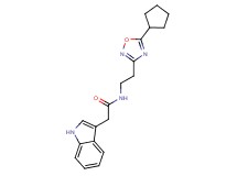 N-[2-(5-cyclopentyl-1,2,4-oxadiazol-3-yl)ethyl]-2-(1H-indol-3-yl)acetamide