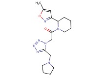2-(5-methylisoxazol-3-yl)-1-{[5-(pyrrolidin-1-ylmethyl)-1H-tetrazol-1-yl]acetyl}piperidine