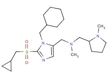 ({1-(cyclohexylmethyl)-2-[(cyclopropylmethyl)sulfonyl]-1H-imidazol-5-yl}methyl)methyl[(1-methyl-2-pyrrolidinyl)methyl]amine