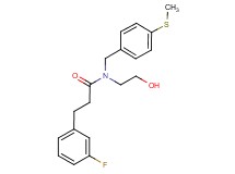 3-(3-fluorophenyl)-N-(2-hydroxyethyl)-N-[4-(methylthio)benzyl]propanamide