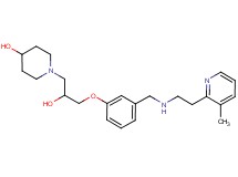 1-{2-hydroxy-3-[3-({[2-(3-methyl-2-pyridinyl)ethyl]amino}methyl)phenoxy]propyl}-4-piperidinol