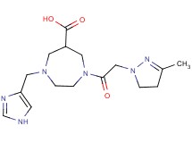 1-(1H-imidazol-4-ylmethyl)-4-[(3-methyl-4,5-dihydro-1H-pyrazol-1-yl)acetyl]-1,4-diazepane-6-carboxylic acid