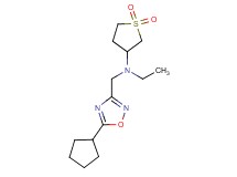 N-[(5-cyclopentyl-1,2,4-oxadiazol-3-yl)methyl]-N-ethyltetrahydro-3-thiophenamine 1,1-dioxide
