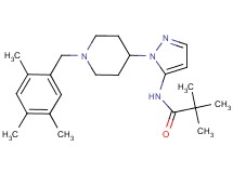 2,2-dimethyl-N-{1-[1-(2,4,5-trimethylbenzyl)-4-piperidinyl]-1H-pyrazol-5-yl}propanamide