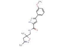 N-[(3,5-dimethyl-4,5-dihydroisoxazol-5-yl)methyl]-3-(3-methoxyphenyl)-1H-pyrazole-5-carboxamide