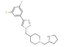 4-{[4-(3,5-difluorophenyl)-1H-1,2,3-triazol-1-yl]methyl}-1-[(2R)-2-pyrrolidinylmethyl]piperidine bis(trifluoroacetate)