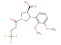 (3S*,4R*)-4-(2,3-dimethoxyphenyl)-1-(4,4,4-trifluorobutanoyl)pyrrolidine-3-carboxylic acid